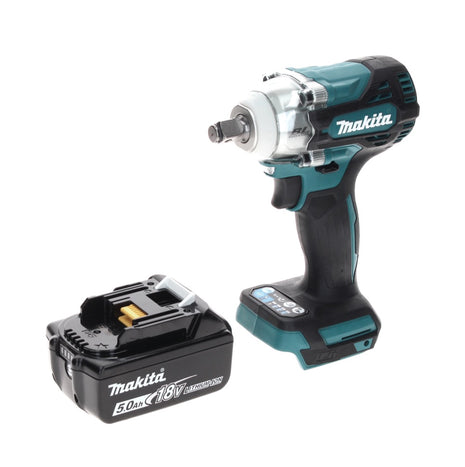 Makita DTW 300 T1 cordless impact wrench 18 V 330 Nm 1/2" brushless + 1x rechargeable battery 5.0 Ah - without charger