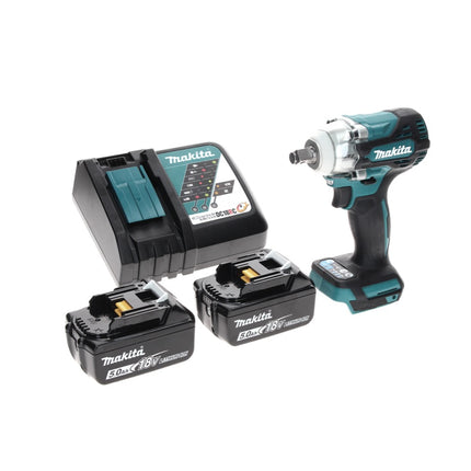 Makita DTW 300 RT cordless impact wrench 18 V 330 Nm 1/2" brushless + 2x rechargeable battery 5.0 Ah + charger