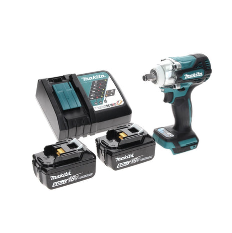 Llave de impacto a batería Makita DTW 300 RT 18 V 330 Nm 1/2" sin escobillas + 2x baterías 5,0 Ah + cargador