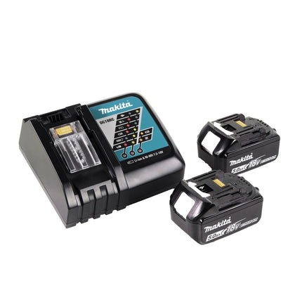 Makita DTW 300 RTJ Avvitatore ad impulsi a batteria 18V 330Nm + 2x Batterie 5,0 Ah + Caricabatterie + Valigetta Makpac