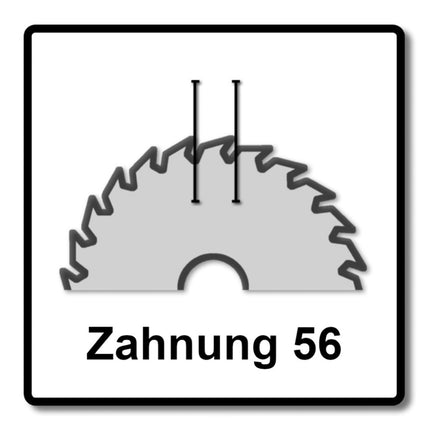Makita CCXF16556EL EFFICUT Lame de scie circulaire pour bois et plastique - 165 x 20 x 1,45 mm, 56 dents - 2 pcs. (2x B-57320)