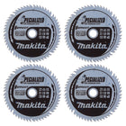 Makita CCXF16556EL Hoja de sierra SPECIALIZED EFFICUT 165 x 20 x 1,45 mm 4 piezas (4x B-57320) 56 dientes para madera, laminado y plástico