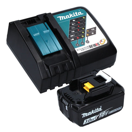 Tijeras para césped a batería Makita DUM 604 RF1XJ 18 V con cuchilla para cortacésped y arbustos + 1x batería 3,0 Ah + cargador + Makpac