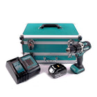 Makita DHP 484 SM1TX Perceuse visseuse à percussion sans fil 18 V 54 Nm Brushless + 1x Batterie 4,0 Ah + Chargeur + Coffret aluminium TX + Jeu d’embouts et de forets, 70 pcs.