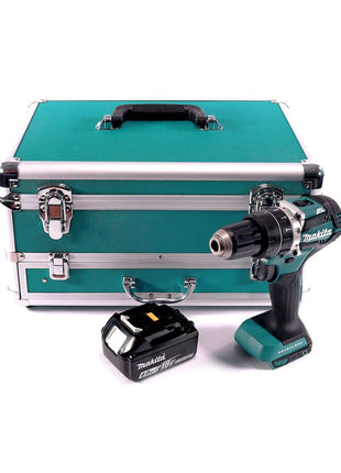 Makita DHP 484 G1TX taladro percutor inalámbrico 18 V 54 Nm sin escobillas + 1x batería 6,0 Ah + juego de brocas de 70 piezas + maletín de aluminio TX - sin cargador