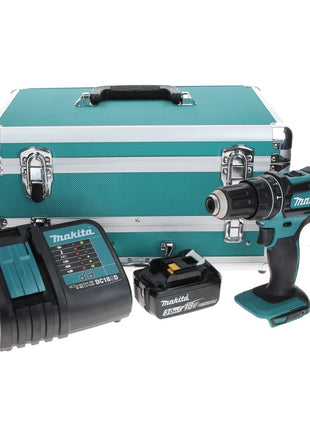 Makita DHP 482 SF1TX taladro percutor inalámbrico 18 V 62 Nm + 1x batería 3,0 Ah + cargador + juego de brocas de 70 piezas + maletín de aluminio TX