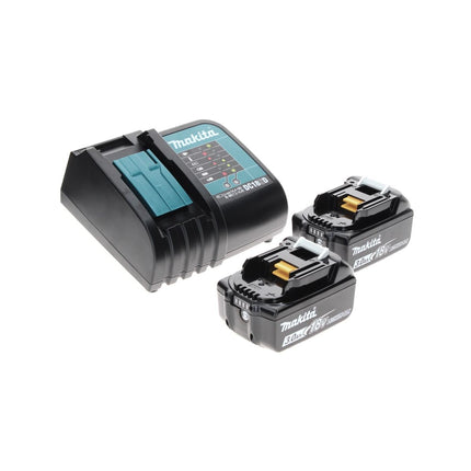 Taladro percutor inalámbrico Makita DHP 482 SFTX 18 V 62 Nm + 2x baterías 3,0 Ah + cargador + juego de brocas de 70 piezas + maletín de aluminio TX