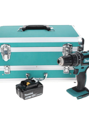 Makita DHP 482 M1TX Perceuse à percussion sans fil 18 V 62 Nm + 1x Batterie 4,0 Ah + Coffret aluminium TX + Jeu d’embouts et de forets, 70 pcs. - sans Chargeur