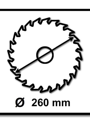 Hoja de sierra Makita CMSXF26080G SPECIALIZED EFFICUT 260 x 30 x 1,65 mm (B-67284) 60 dientes para madera