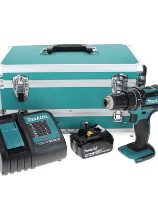 Makita DHP 482 SG1TX Perceuse-visseuse à percussion sans fil 18 V 62 Nm + 1x Batterie 6,0 Ah + Chargeur + Jeu de 70 mèches + Mallette en aluminium TX