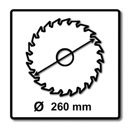Makita CMSXF26080G Hoja de sierra SPECIALIZED EFFICUT 260 x 30 x 1,65 mm 4 piezas (4x B-67284) 60 dientes para madera