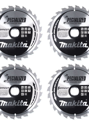 Makita CCM23524G Hoja de sierra SPECIALIZED EFFICUT 235 x 30 x 1,5 mm 4 piezas (4x E-01915) 24 dientes para madera