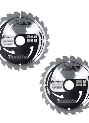 Makita CCM19024G SPECIALIZED EFFICUT Lame de scie 190 x 30 x 1,0 mm - 24 dents, pour bois - 2 pcs. (2x B-64191)