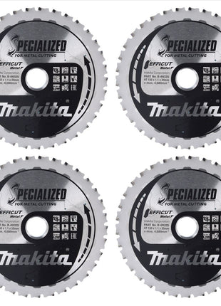 Makita MCCS15033E Hoja de sierra SPECIALIZED EFFICUT 150 x 20 x 1,1 mm 4 piezas (4x B-69325) 33 dientes para metal