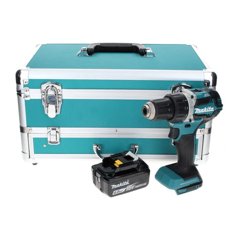 Makita DDF 484 G1TX taladro atornillador inalámbrico 18 V 54 Nm sin escobillas + 1x batería 6,0 Ah + juego de brocas de 70 piezas + maletín de aluminio TX - sin cargador