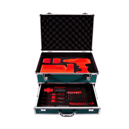 Makita DDF 484 SG1TX taladro atornillador inalámbrico 18 V 54 Nm sin escobillas + 1x batería 6,0 Ah + cargador + juego de brocas de 70 piezas + maletín de aluminio TX