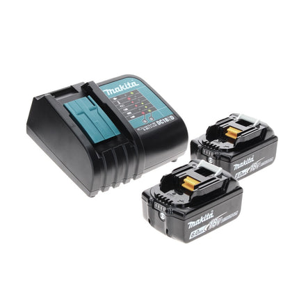 Makita DDF 484 SGTX taladro atornillador inalámbrico 18 V 54 Nm sin escobillas + 2 baterías 6,0 Ah + cargador + juego de brocas de 70 piezas + maletín de aluminio TX