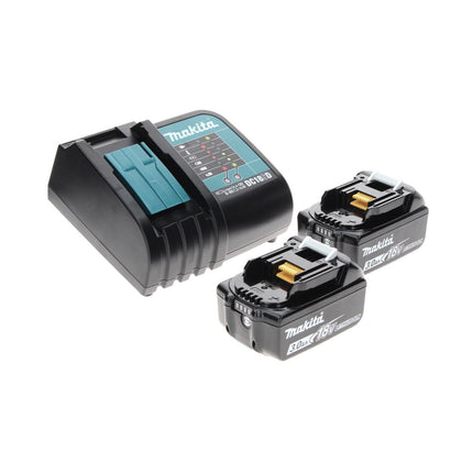 Makita DHP 482 SFTX W Taladro percutor inalámbrico 18 V 62 Nm blanco + 2x baterías 3,0 Ah + cargador + juego de brocas 70 piezas + maletín de aluminio TX