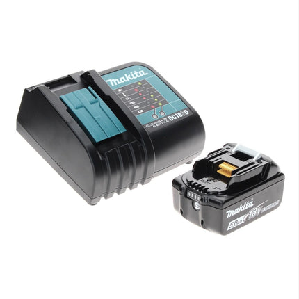 Makita DHP 482 ST1TX W Trapano avvitatore con percussione a batteria 18 V 62 Nm bianco + 1x Batteria 5,0 Ah + Caricabatterie + Set 70 punte + Valigetta in alluminio TX