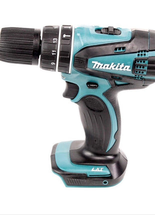 Taladro percutor inalámbrico Makita DHP 456 F1TX 18 V 50 Nm + 1x batería 3,0 Ah + juego de brocas de 70 piezas + maletín de aluminio TX - sin cargador