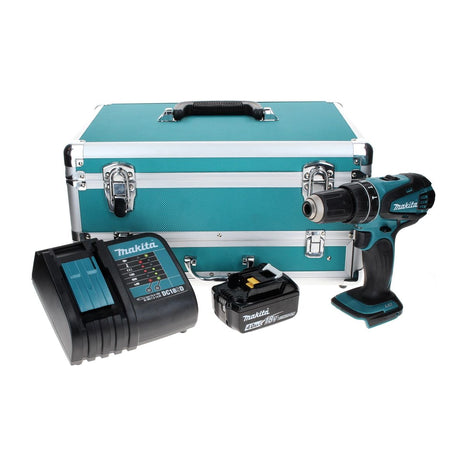 Makita DHP 456 SM1TX Akku Schlagbohrschrauber 18 V 50 Nm + 1x Akku 4,0 Ah + Ladegerät + 70 tlg. Bit Bohrer Set + TX Alu Koffer