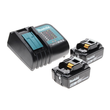 Taladro percutor inalámbrico Makita DHP 456 SGTX 18 V 50 Nm + 2x baterías 6,0 Ah + cargador + juego de brocas de 70 piezas + maletín de aluminio TX