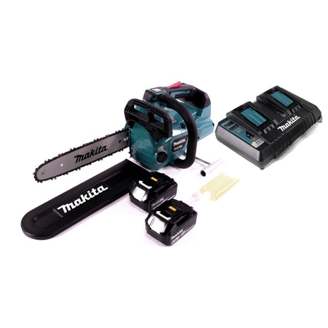 Tronçonneuse à batterie Makita DUC 306 PM 36 V (2x 18 V) sans balais 30 cm + 2x batterie 4,0 Ah + double chargeur