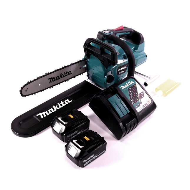 Motosierra a batería Makita DUC 306 RT 36 V (2x 18 V) sin escobillas 30 cm + 2x baterías 5,0 Ah + cargador