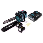 Motosierra a batería Makita DUC 306 PT 36 V (2x 18 V) sin escobillas 30 cm + 2x baterías 5,0 Ah + cargador doble