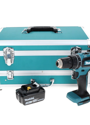 Makita DHP 485 F1TX perceuse à percussion sans fil 18 V 50 Nm sans balais + 1x batterie 3,0 Ah + jeu de 70 forets + coffret en aluminium TX - sans chargeur