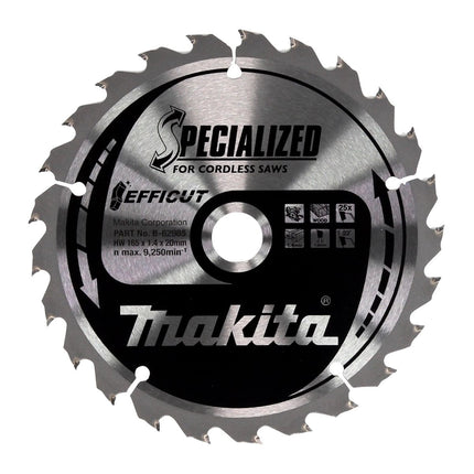 Makita DHS 680 Z Cordless circular saw 18 V 165 mm + EFFICUT circular saw blade - without battery, without charger