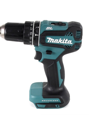 Makita DHP 485 SM1TX taladro percutor inalámbrico 18 V 50 Nm sin escobillas + 1x batería 4,0 Ah + cargador + juego de brocas de 70 piezas + maletín de aluminio TX