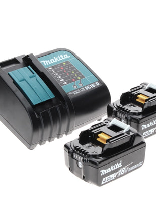 Makita DHP 485 SMTX Perceuse à percussion sans fil 18 V 50 Nm Brushless + 2x Batteries 4.0 Ah + Chargeur + 70 pcs. Jeu d’embouts et de forets + coffret aluminium TX