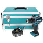 Makita DHP 485 T1TX taladro percutor inalámbrico 18 V 50 Nm sin escobillas + 1x batería 5,0 Ah + juego de brocas de 70 piezas + maletín de aluminio TX - sin cargador
