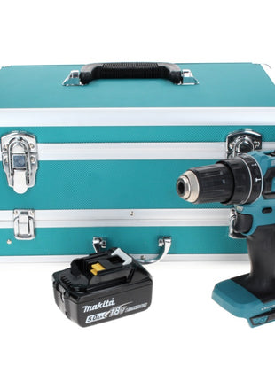 Makita DHP 485 T1TX Perceuse visseuse à percussion sans fil 18 V 50 Nm Brushless + 1x Batterie 5,0 Ah + Coffret aluminium TX + Jeu d’embouts et de forets, 70 pcs. - sans chargeur