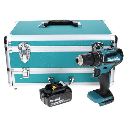 Makita DHP 485 G1TX taladro percutor inalámbrico 18 V 50 Nm sin escobillas + 1x batería 6,0 Ah + juego de brocas de 70 piezas + maletín de aluminio TX - sin cargador