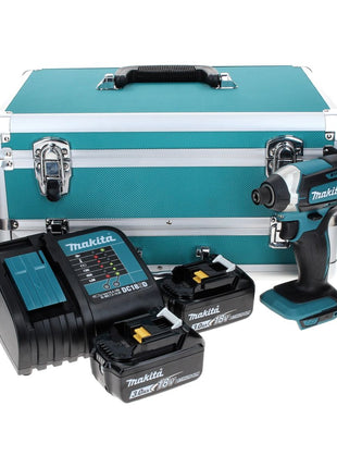 Makita DTD 152 SFTX Visseuse à chocs sans fil 18 V 165 Nm + 2x Batteries 3,0 Ah + Chargeur + Jeu de forets 70 pièces + Mallette en aluminium TX