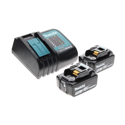 Llave de impacto a batería Makita DTD 156 STTX 18 V 155 Nm + 2x baterías 5,0 Ah + cargador + juego de brocas de 70 piezas + maletín de aluminio TX