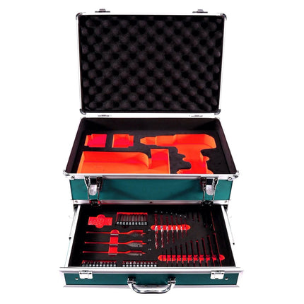 Llave de impacto a batería Makita DTD 156 STTX 18 V 155 Nm + 2x baterías 5,0 Ah + cargador + juego de brocas de 70 piezas + maletín de aluminio TX