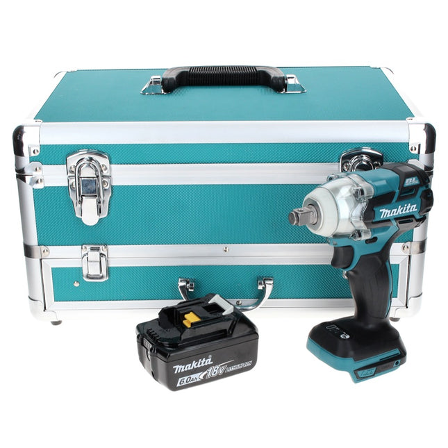 Makita DTW 285 G1TX llave de impacto a batería 18 V 280 Nm 1/2" sin escobillas + 1x batería 6,0 Ah + juego de brocas de 70 piezas + maletín de aluminio TX - sin cargador