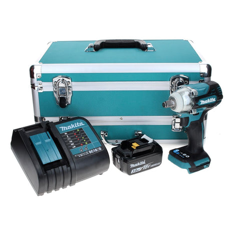 Makita DTW 300 SF1TX llave de impacto a batería 18 V 330 Nm 1/2" sin escobillas + 1x batería 3,0 Ah + cargador + juego de brocas de 70 piezas + maletín de aluminio TX