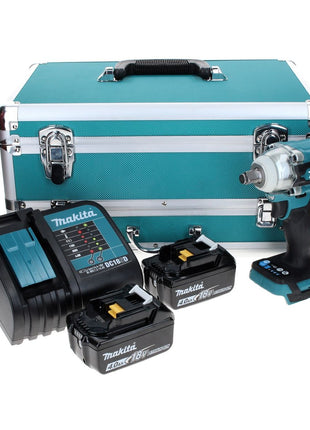 Makita DTW 300 SMTX Visseuse à chocs sans fil 18 V 330 Nm 1/2" Brushless + 2x Batteries 4,0 Ah + Chargeur + Jeu de mèches 70 pièces + Mallette TX