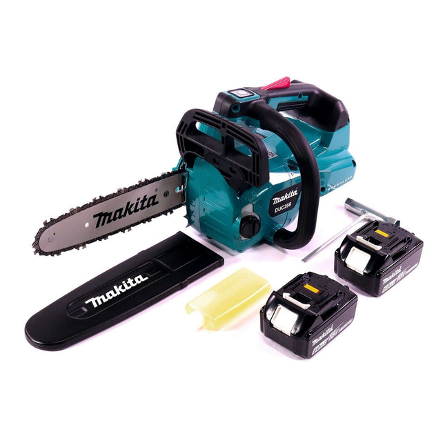 Makita DUC 256 G Cordless chainsaw 36 V ( 2x 18 V ) Brushless 25 cm + 2x battery 6.0 Ah - without charger