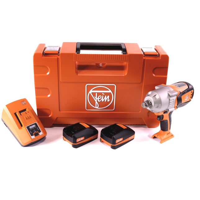 Atornillador de impacto a batería FEIN ASCD 18-1000 W34 C 18 V 1050 Nm 3/4" sin escobillas + 2x baterías 3,0 Ah + cargador + maletín