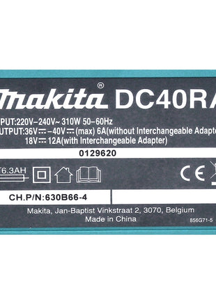 Makita DC 40 RA 40 V máx. Cargador rápido XGT LXT (191E07-8) para batería Li-Ion 14,4 V - 18 V - 40 V