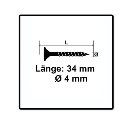 Tornillo para pizarra cabeza especial SPAX 4,0 x 34 mm 500 piezas (35704015801001) Torx T-Star Plus T20 rosca parcial Wirox 4Cut