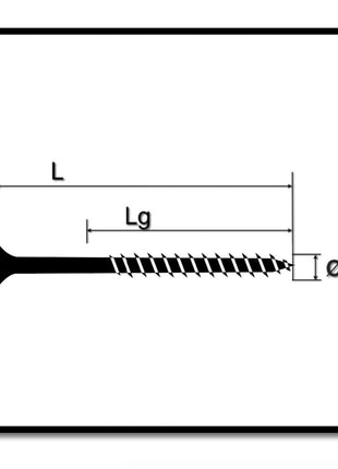 Tornillo para fachada SPAX 4,0 x 60 mm acero inoxidable A2 100 piezas (0467000400603) rosca parcial mini cabeza avellanada Torx T-STAR Plus T15 CUT