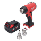 Milwaukee M18 BHG-401 Akumulatorowy pistolet na gorące powietrze 18 V 470 °C + 1x akumulator 4,0 Ah - bez ładowarki