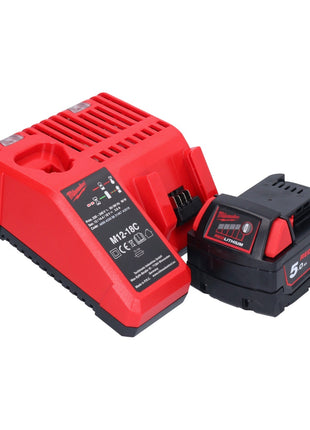 Milwaukee M18 BHG-501 akumulatorowy pistolet na gorące powietrze 18 V 470 °C + 1x akumulator 5,0 Ah + ładowarka