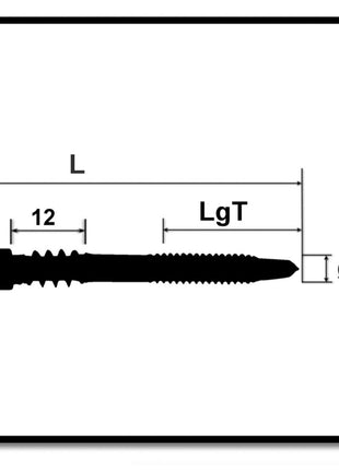 Tornillo para terraza SPAX aluminio 5,0 x 51 mm 100 piezas Acero inoxidable A2 (0557000500513) rosca de fijación culata Torx T-STAR Plus T25.